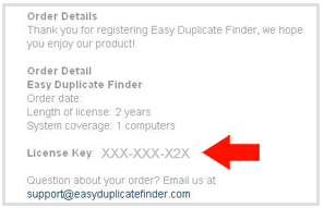 Setting of the 
Duplicate Search Options