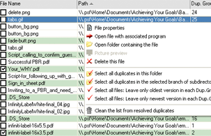 List of 
duplicates